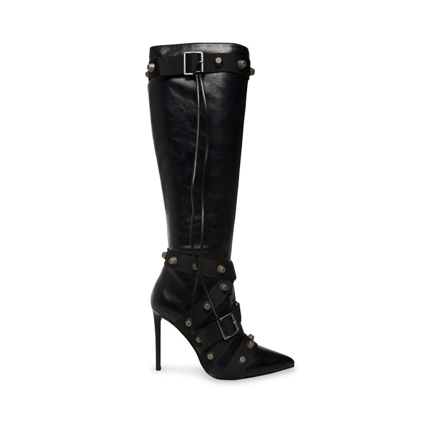 Black Steve Madden Fink Women\'s High Boots | PH 6795SDP